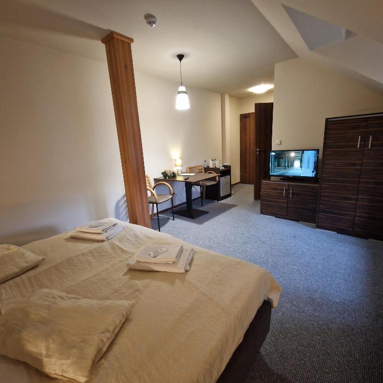 Televízia a/alebo spoločenská miestnosť v ubytovaní Tajemniczy Ogród Szczytna - Bed & Breakfast