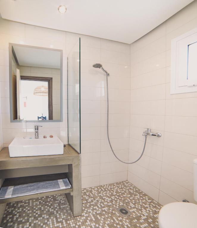 Koupelna v ubytování Mirsini Studios & Apartments