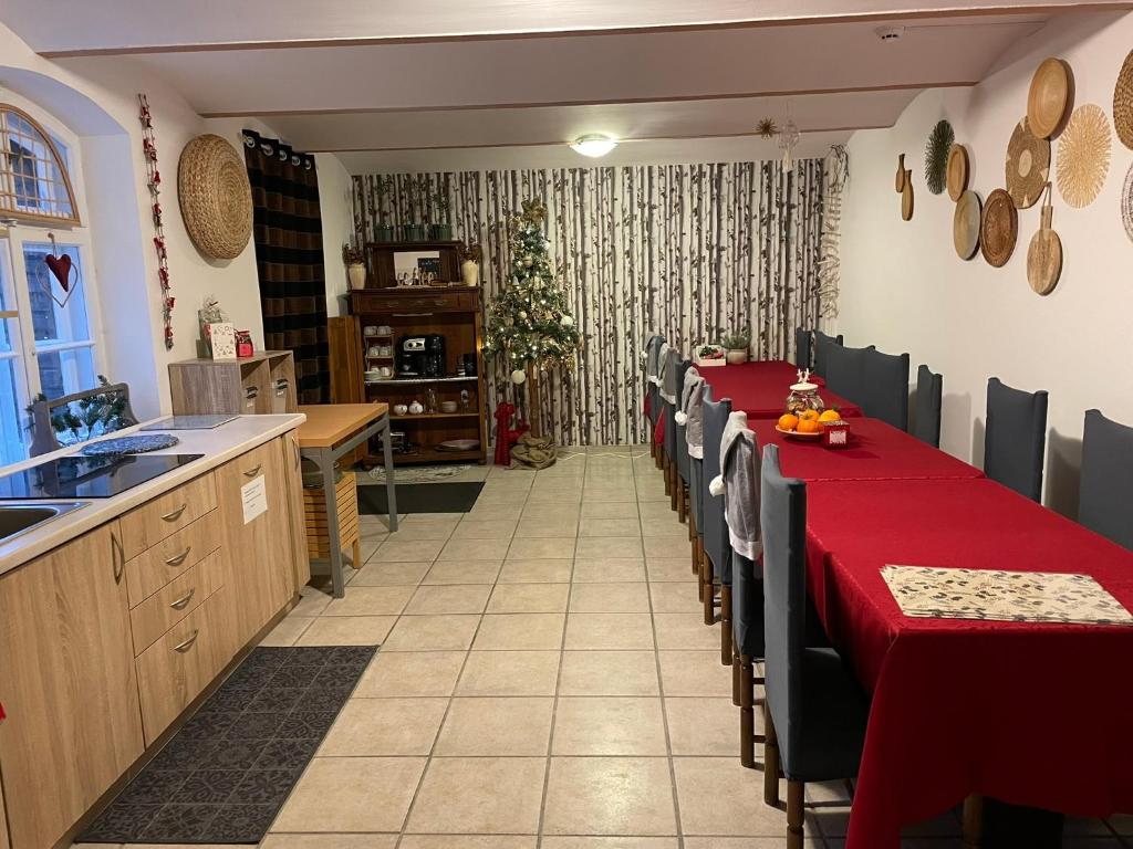 Kuchyň nebo kuchyňský kout v ubytování Villa Brzozowy Gaj