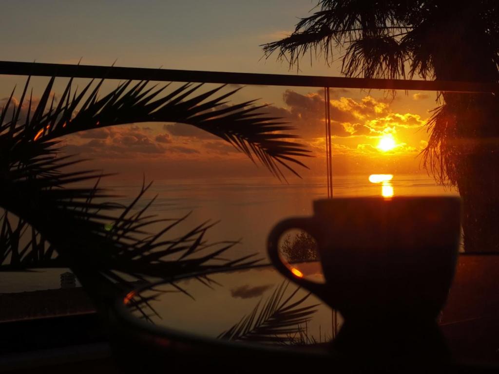 Východ nebo západ slunce při pohledu z apartmánu nebo okolí