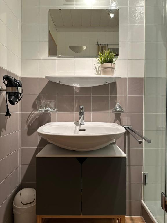 Kúpeľňa v ubytovaní Landhaus Knaus
