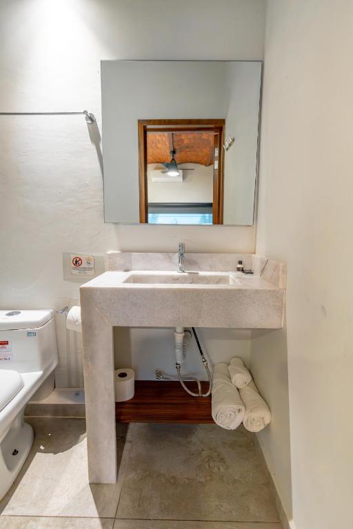 Koupelna v ubytování Hotel NG