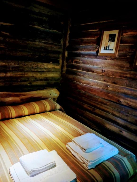 Postel nebo postele na pokoji v ubytování Cabañas Walwalün