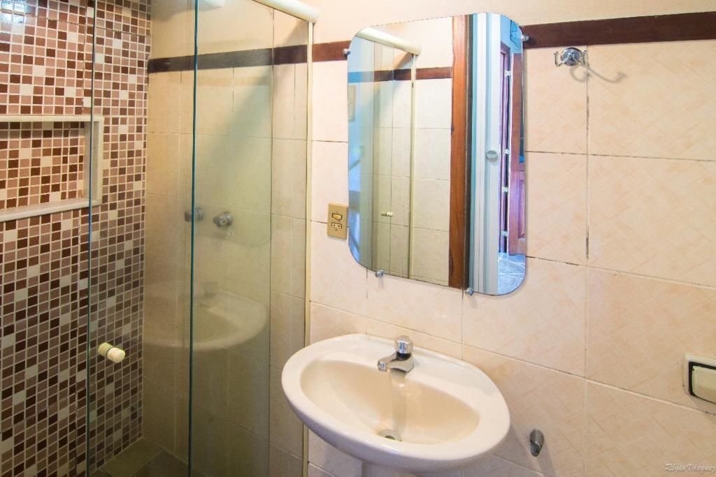 Koupelna v ubytování Pousada Acquarela