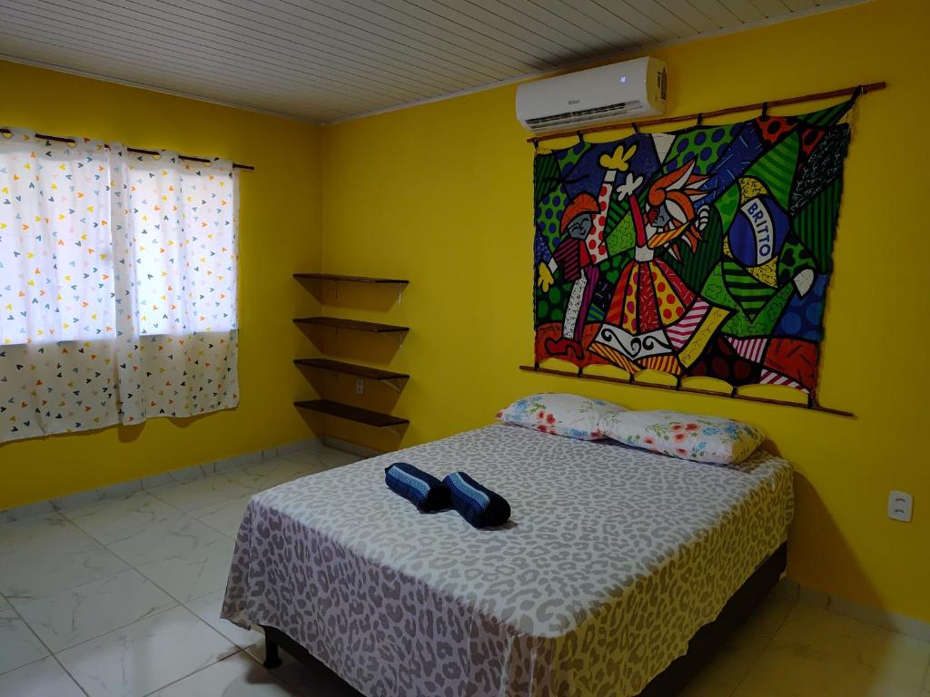 Postel nebo postele na pokoji v ubytování Paraíso Beach Hostel e Pousada