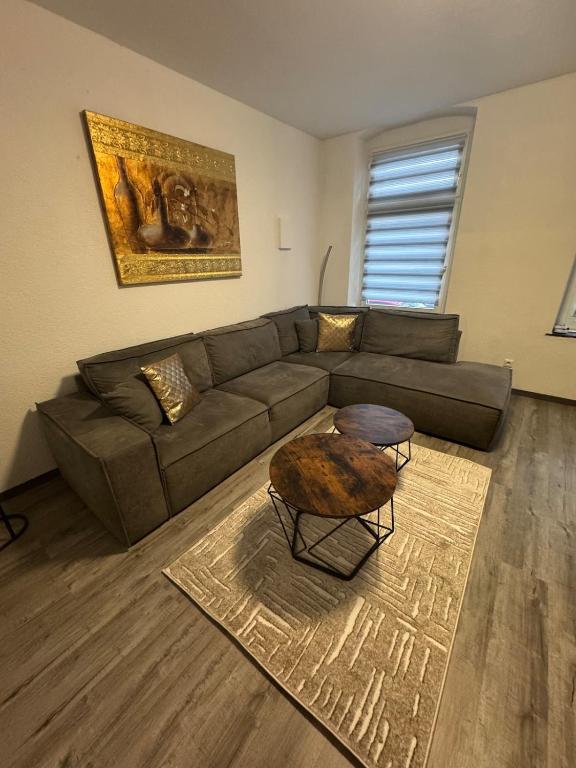 Posezení v ubytování Moderne City Wohnung