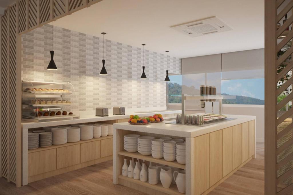 Kuchyň nebo kuchyňský kout v ubytování Fairfield by Marriott Medellin Sabaneta