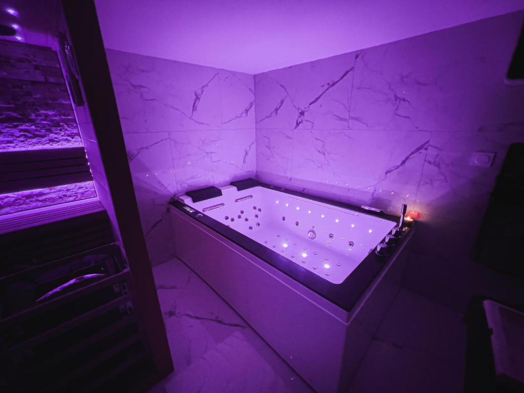 Fotografie z fotogalerie ubytování Suite KING Size SAUNA JACUZZI v destinaci Lisieux