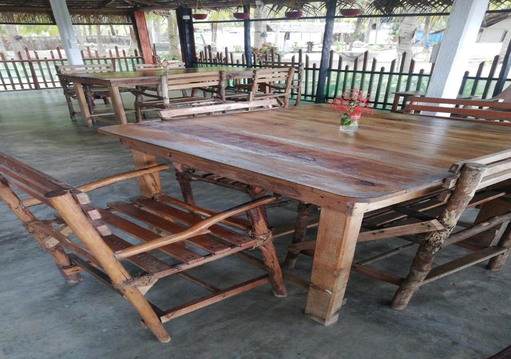 Restaurace v ubytování Skykite Resort & Hostel Kalpitiya Sri Lanka