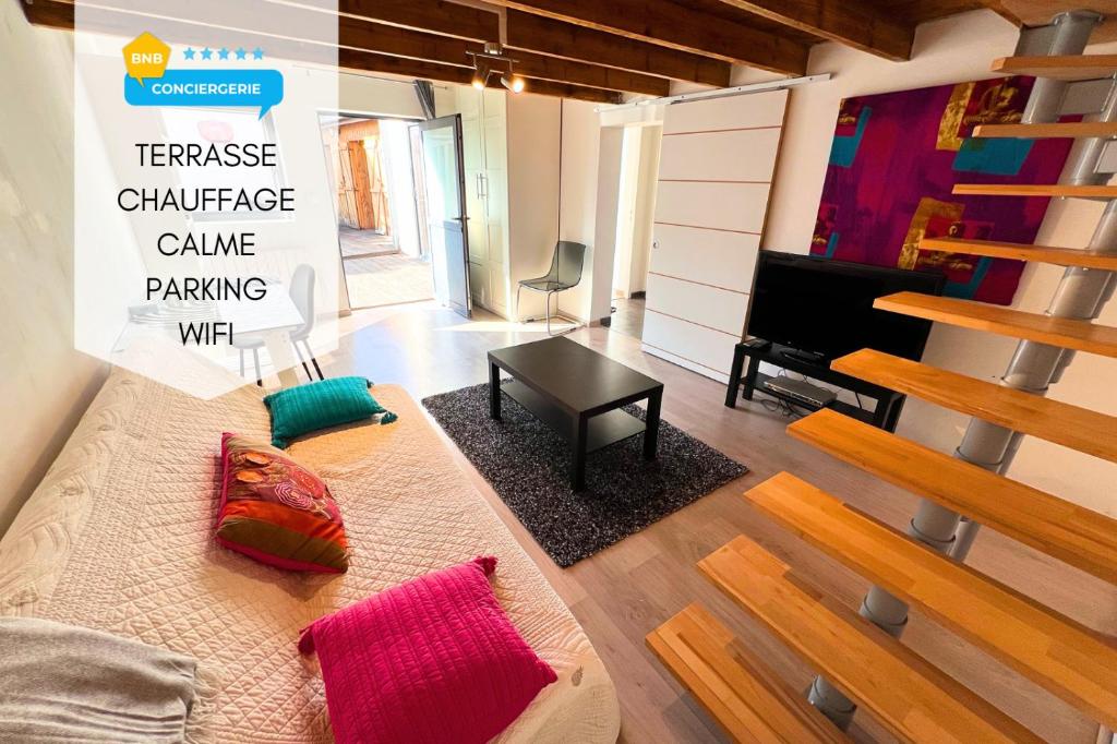 Et opholdsområde på LOFT des 7 chemins - 4 Voyageurs