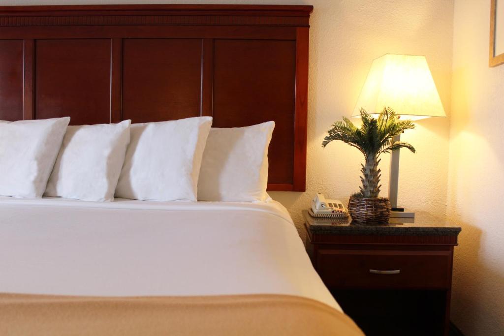 Rodeway Inn tesisinde bir odada yatak veya yataklar