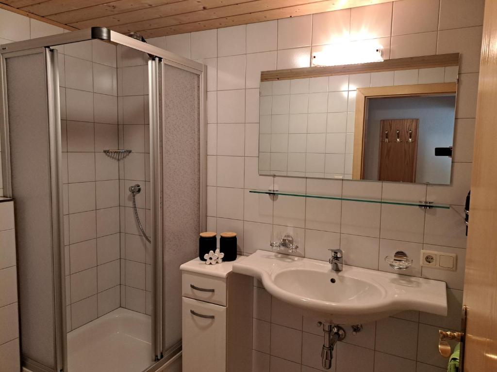 Kúpeľňa v ubytovaní Appartements Klapeer