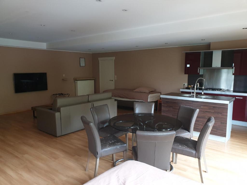 Kuchyň nebo kuchyňský kout v ubytování Hotel Belvedere