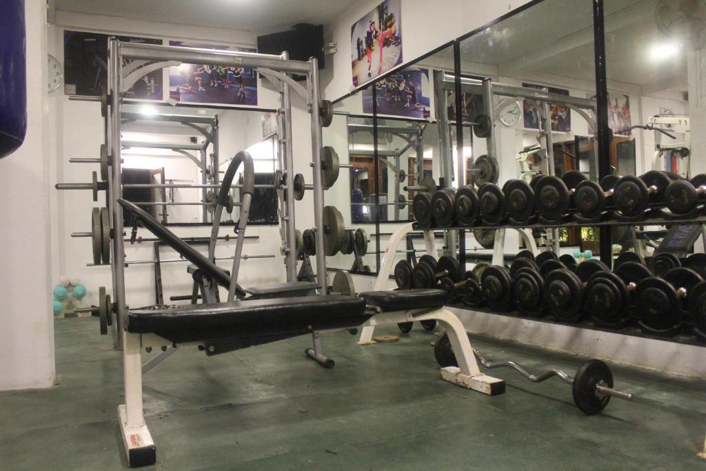Fitness centrum a/nebo fitness zařízení v ubytování Hotel Sunray