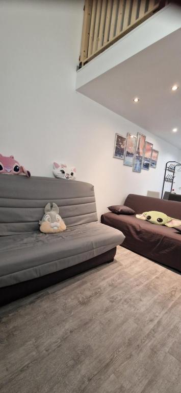 Χώρος καθιστικού στο Studio mezzanine à proximité du parc Disneyland