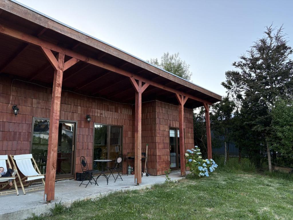 Um jardim no exterior de Rio Blanco