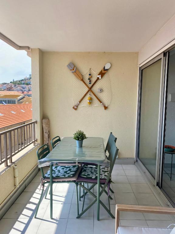 Balkón alebo terasa v ubytovaní Escale paisible à Sète, belle terrasse vue sur mer
