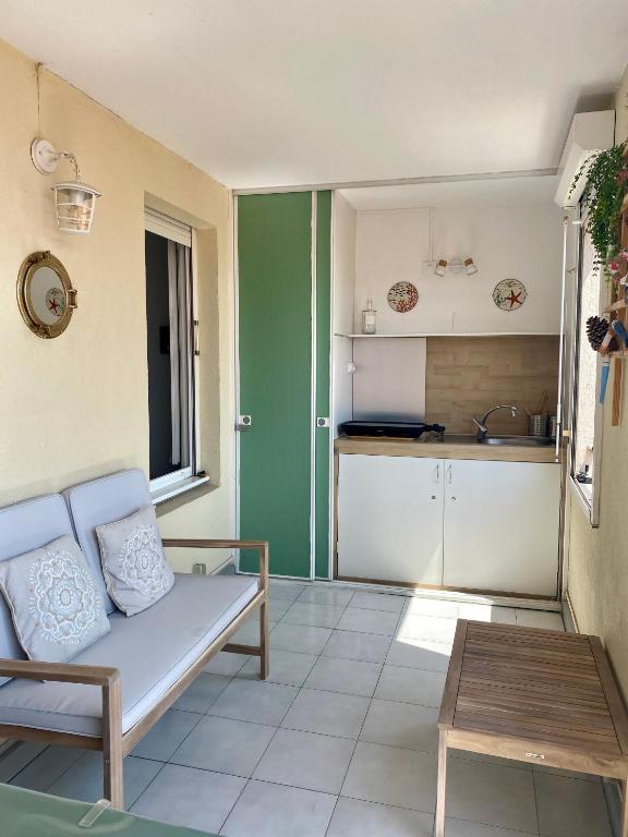 Posedenie v ubytovaní Escale paisible à Sète, belle terrasse vue sur mer