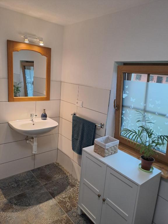 Koupelna v ubytování Apartmán Drevenica