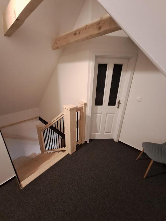 Postel nebo postele na pokoji v ubytování Apartmán Drevenica