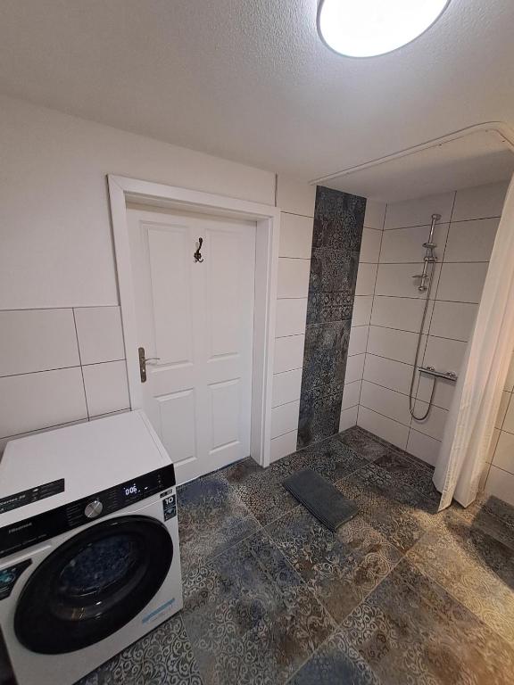 Koupelna v ubytování Apartmán Drevenica