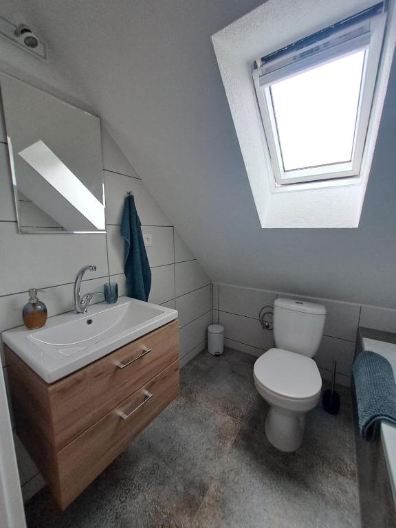 Koupelna v ubytování Apartmán Drevenica