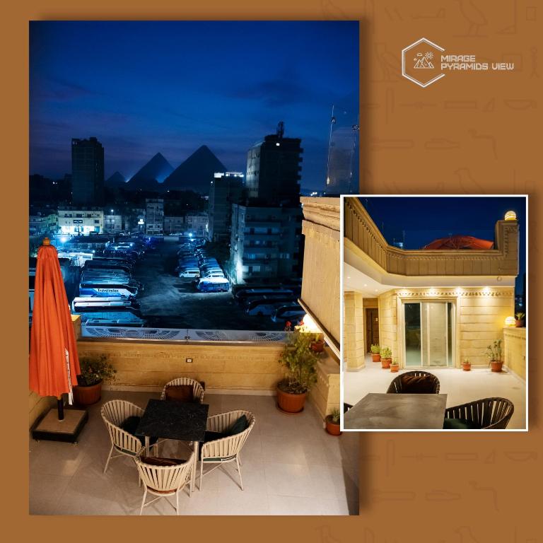 Bazén v ubytování Mirage pyramids view hotel nebo v jeho okolí
