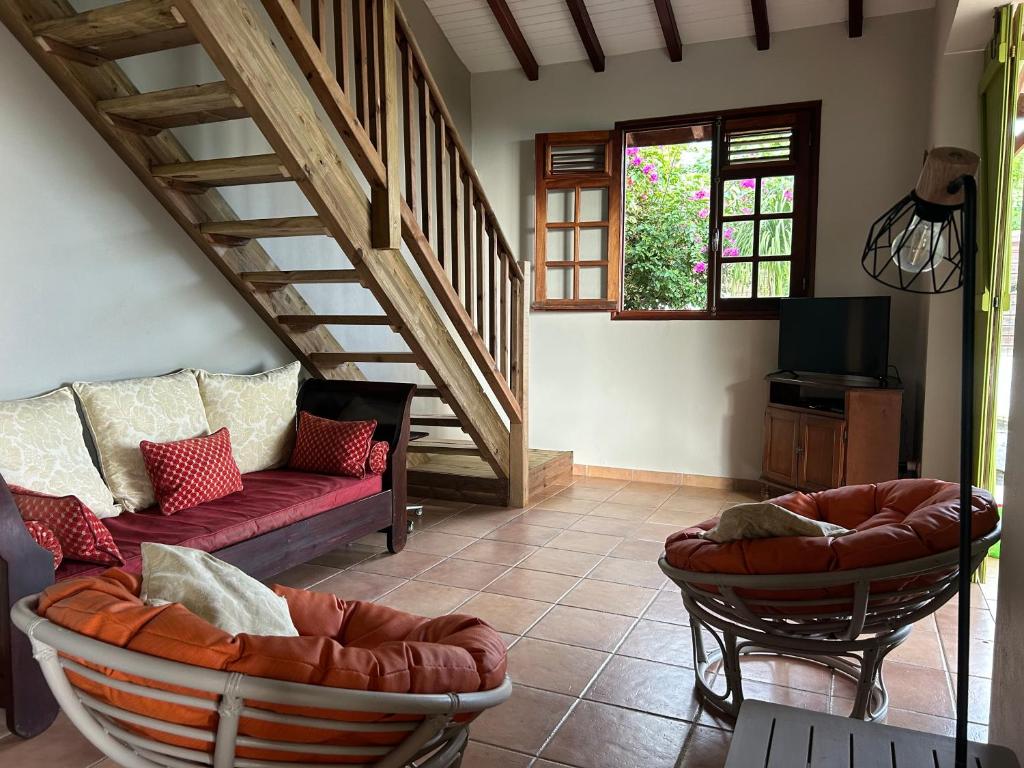 Posezení v ubytování Villa Terracotta, vue mer imprenable