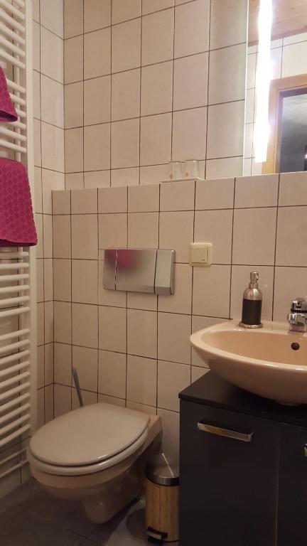Koupelna v ubytování Gästehaus Stadtschaenke