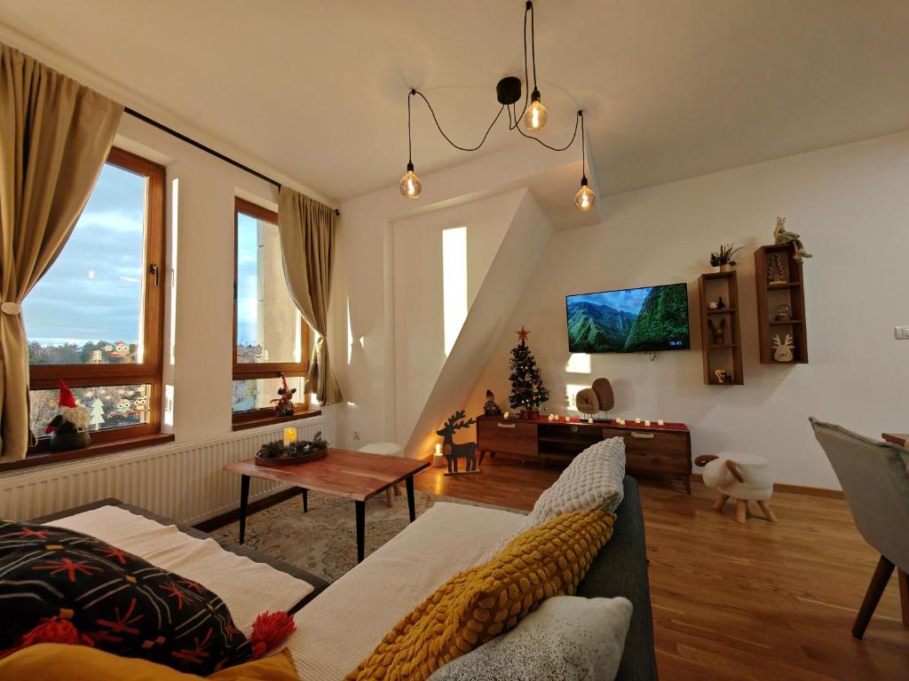 Postel nebo postele na pokoji v ubytování Aries apartman Divčibare