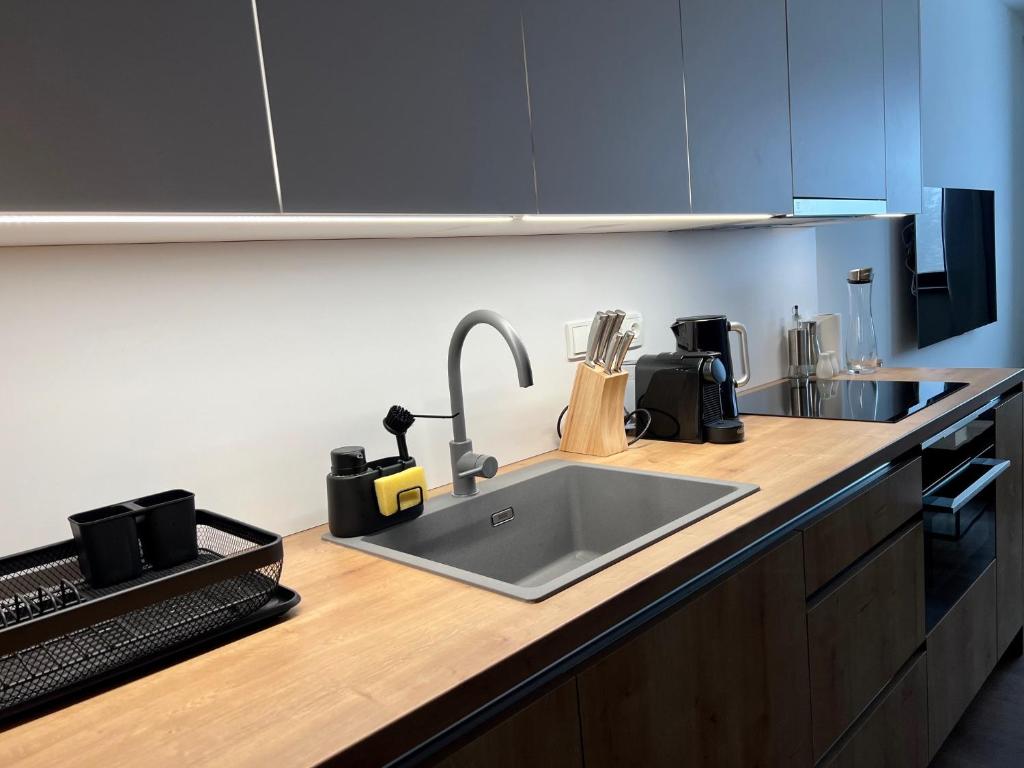 Kuchyň nebo kuchyňský kout v ubytování Luční apartmán Jurajda