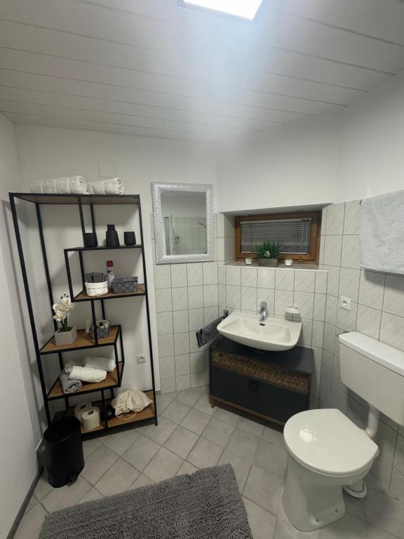 Koupelna v ubytování Ferienwohnung Wanderlust