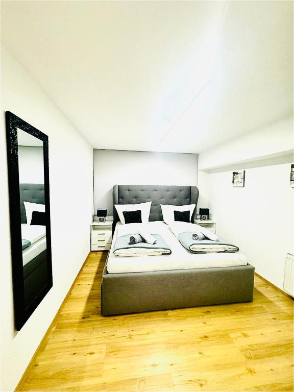 Postel nebo postele na pokoji v ubytování Ferienwohnung Wanderlust