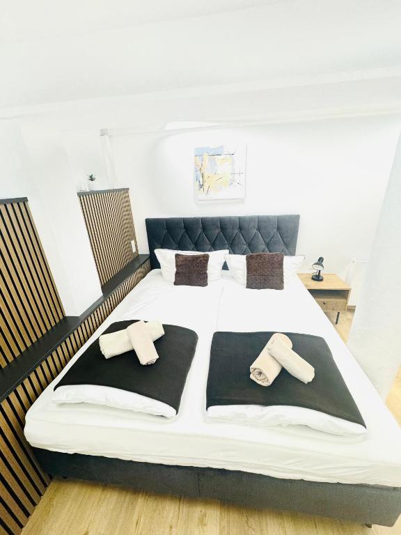 Postel nebo postele na pokoji v ubytování Ferienwohnung Wanderlust