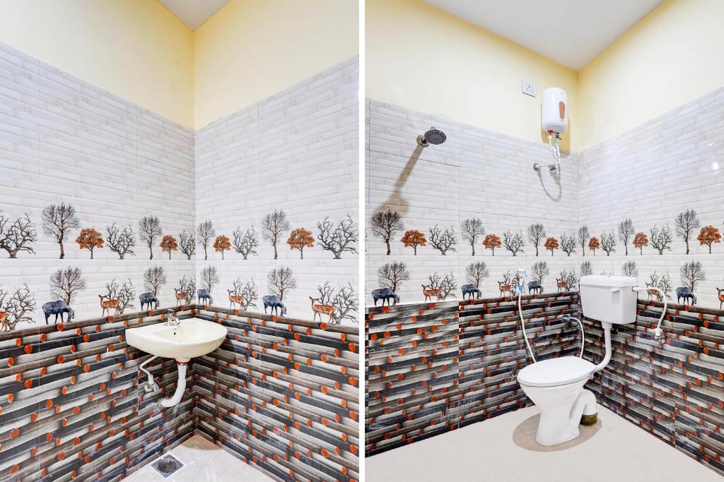 Koupelna v ubytování Hotel O Eswar RR Residency