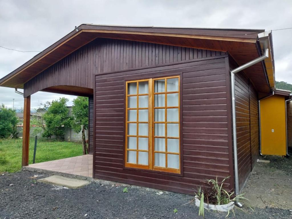 Bygningen som feriehuset ligger i