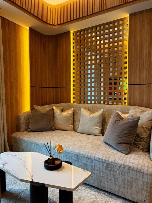 Posezení v ubytování Apt Embarcadero 2BR with Netflix & Pool by Damaresa