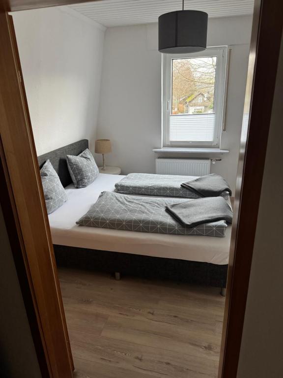 Postel nebo postele na pokoji v ubytování Anil‘s Ferienhaus