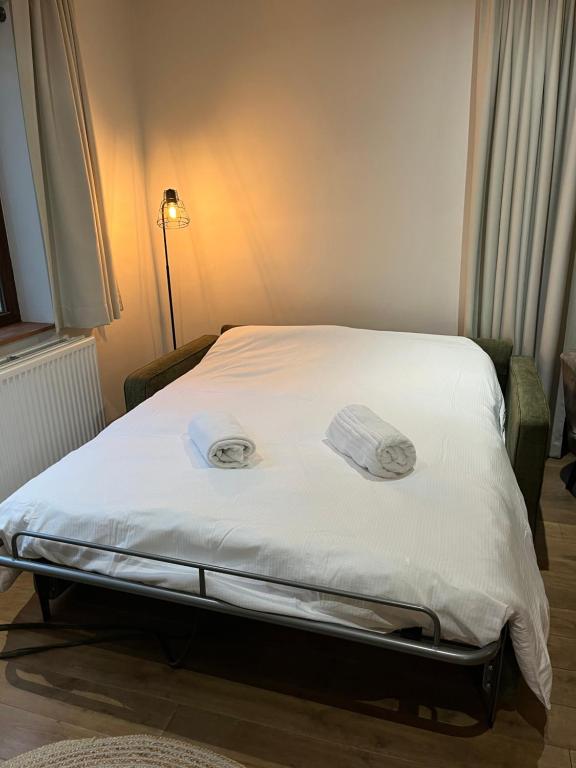 Postel nebo postele na pokoji v ubytování Kokoon in 't groen