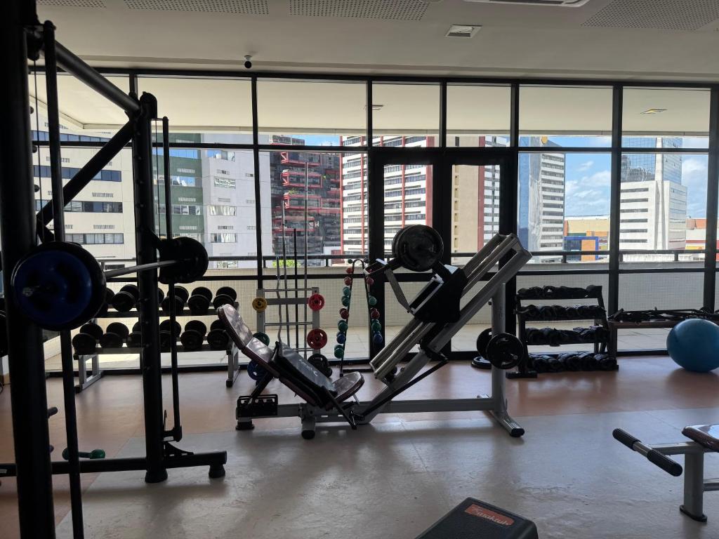 Fitness centrum a/nebo fitness zařízení v ubytování Flat Boulevard Side 2104 Altissimo Padrão com Lazer