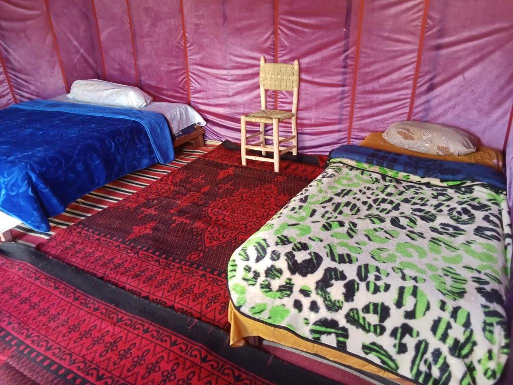 Postel nebo postele na pokoji v ubytování BiVOUAC CÔTE-IRIKI
