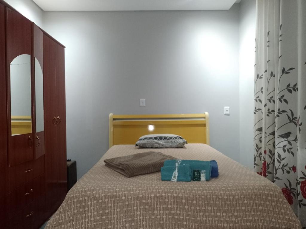 Postel nebo postele na pokoji v ubytování Pousada Lar do Sossego