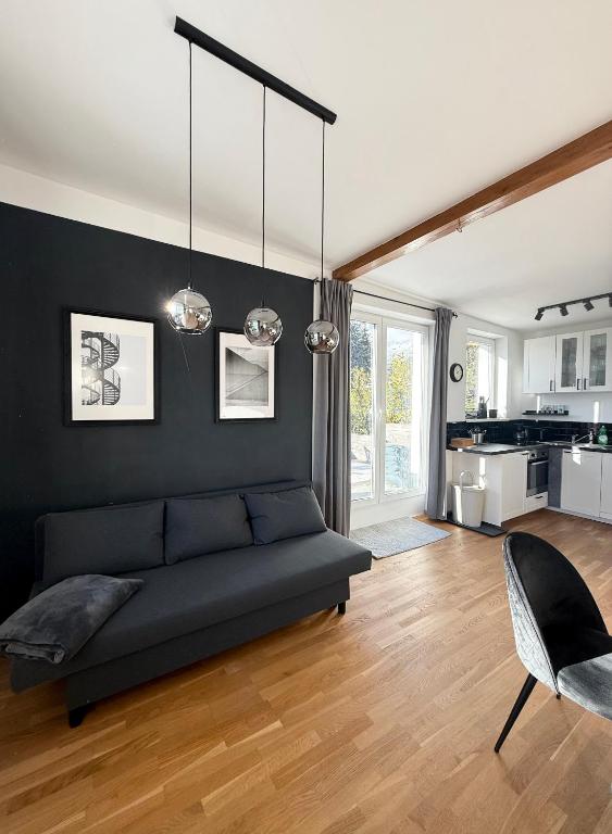 Kuchyň nebo kuchyňský kout v ubytování Studio Apartment Mils