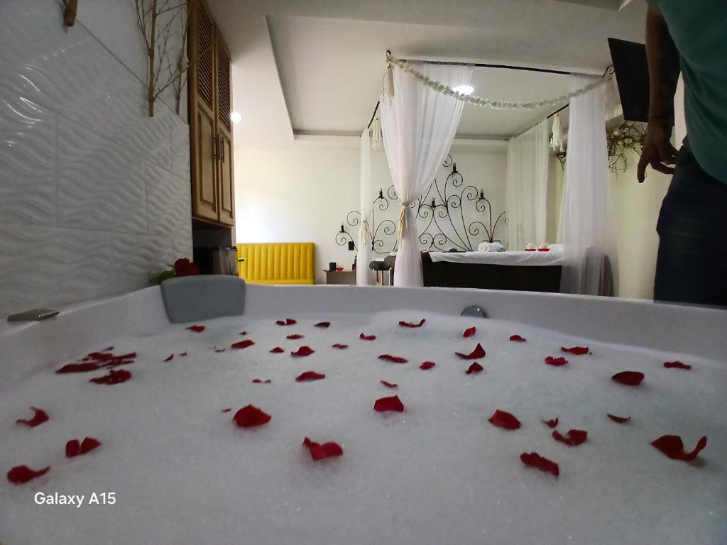 Postel nebo postele na pokoji v ubytování Hotel Bahia Del Faro