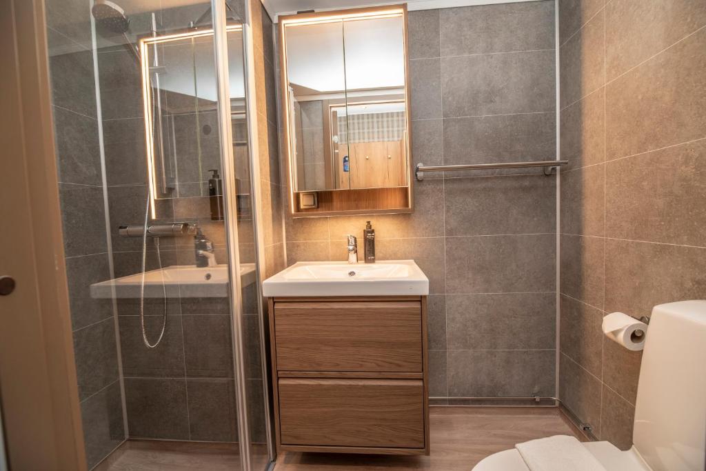 Koupelna v ubytování Matarengi Lodge