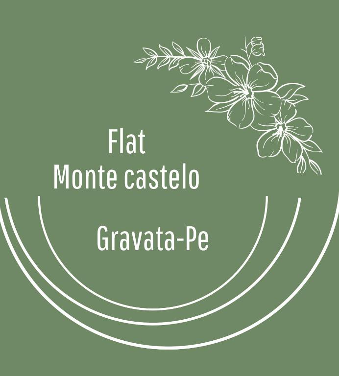 a label for a flat monogram with flowers at Flat monte castelo condomínio in Bezerros