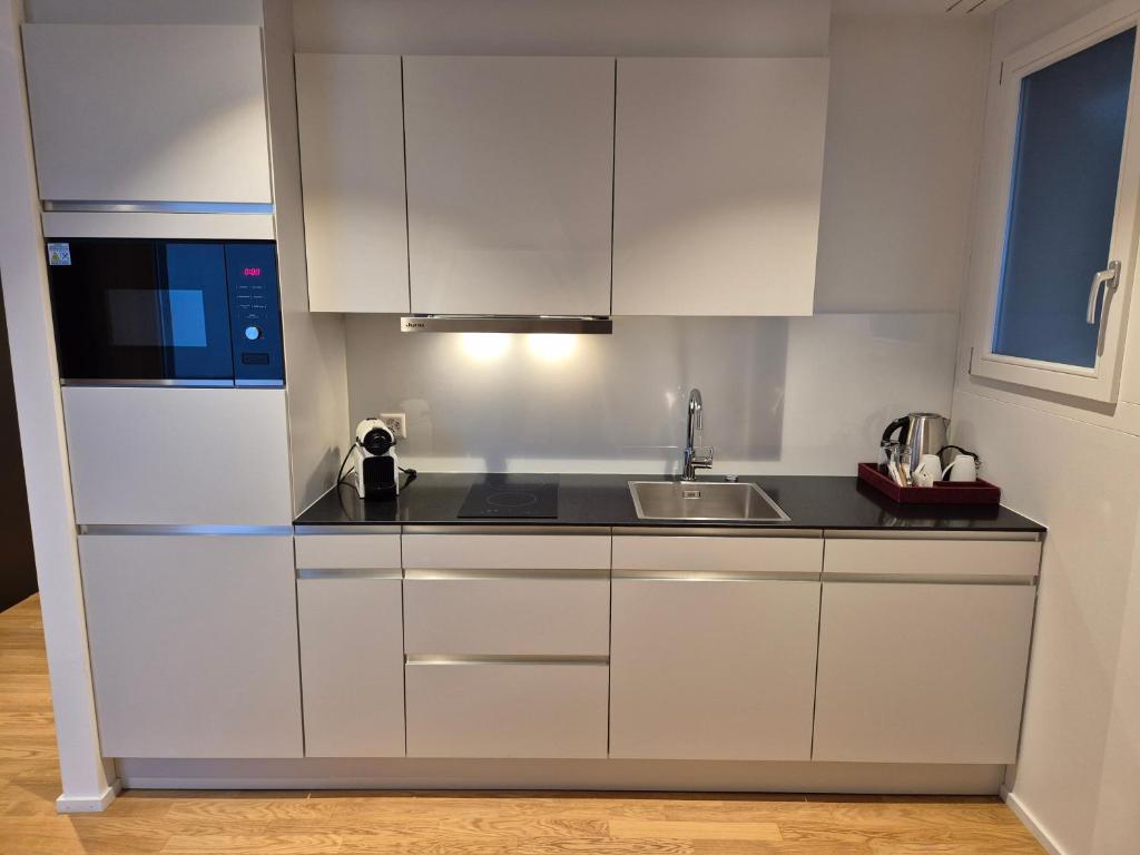 Kuchyň nebo kuchyňský kout v ubytování CENTRINO Apartments