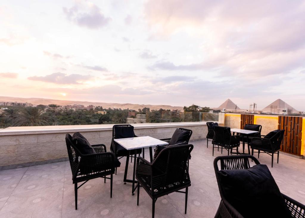 Balkón nebo terasa v ubytování Remal Pyramids Hotel