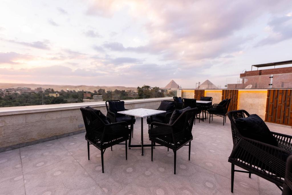 Balkón nebo terasa v ubytování Remal Pyramids Hotel