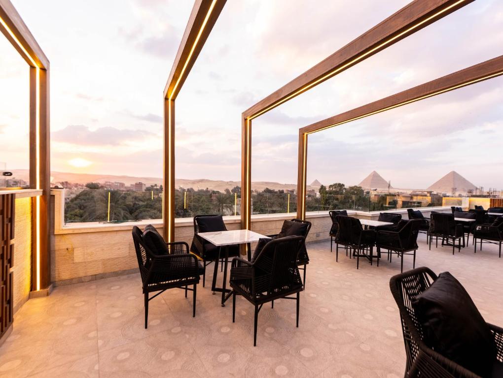 Balkón nebo terasa v ubytování Remal Pyramids Hotel